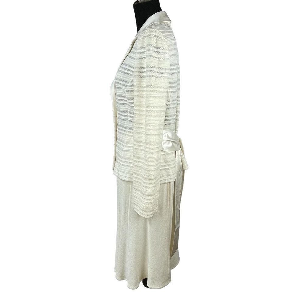 St John Evening Collection 2 Piece Blazer Skirt Tie/Button Front - Picture 4 of 16